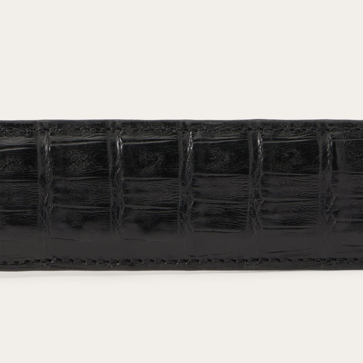 Caiman Western Tab Belt Black Classic Men