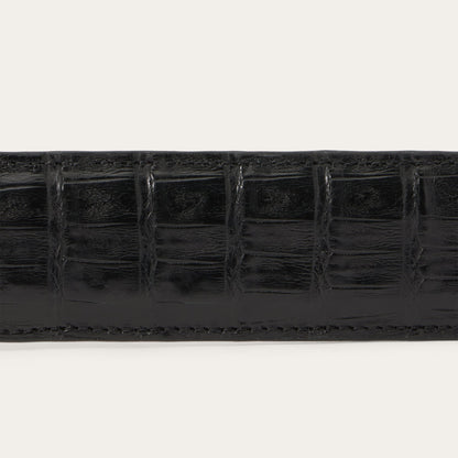 Caiman Western Tab Belt Black Classic Men