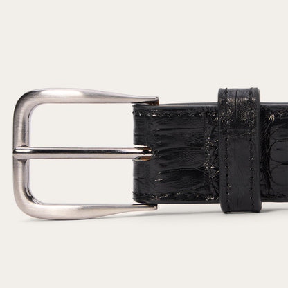 Caiman Western Tab Belt 1 1/4 Width Black Classic Men