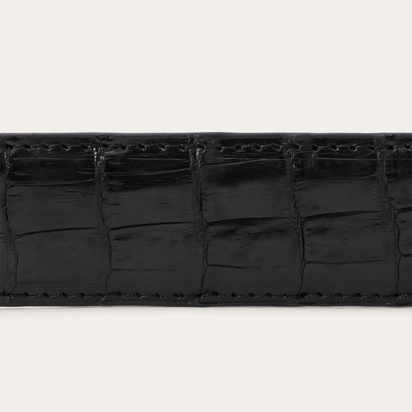 Caiman Western Tab Belt 1 1/4 Width Black Classic Men