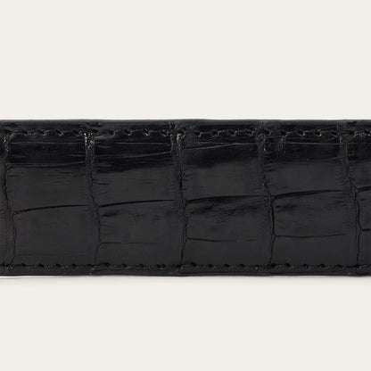 Caiman Western Tab Belt 1 1/4 Width Black Classic Men