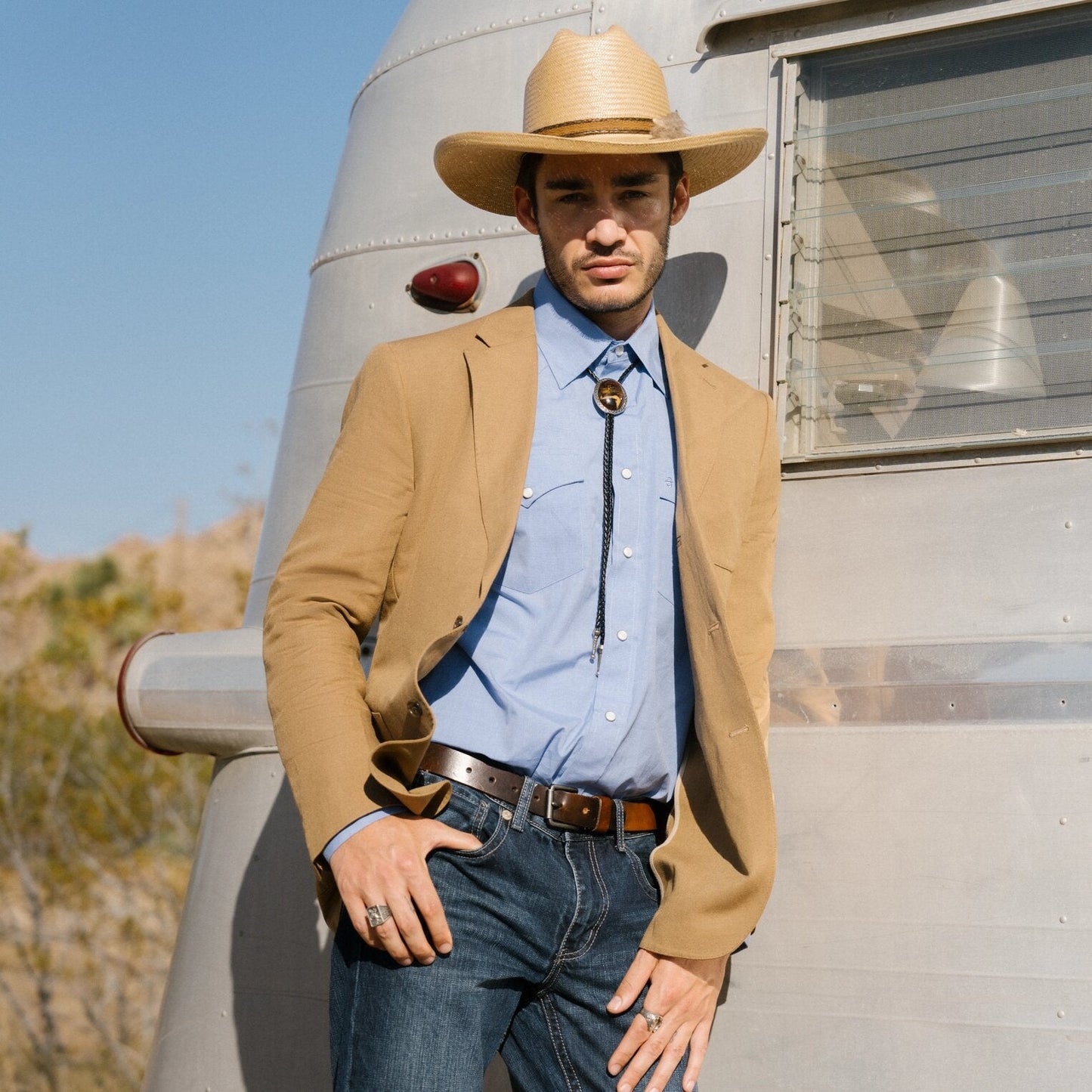 Blue End On End Solid Shirt Men