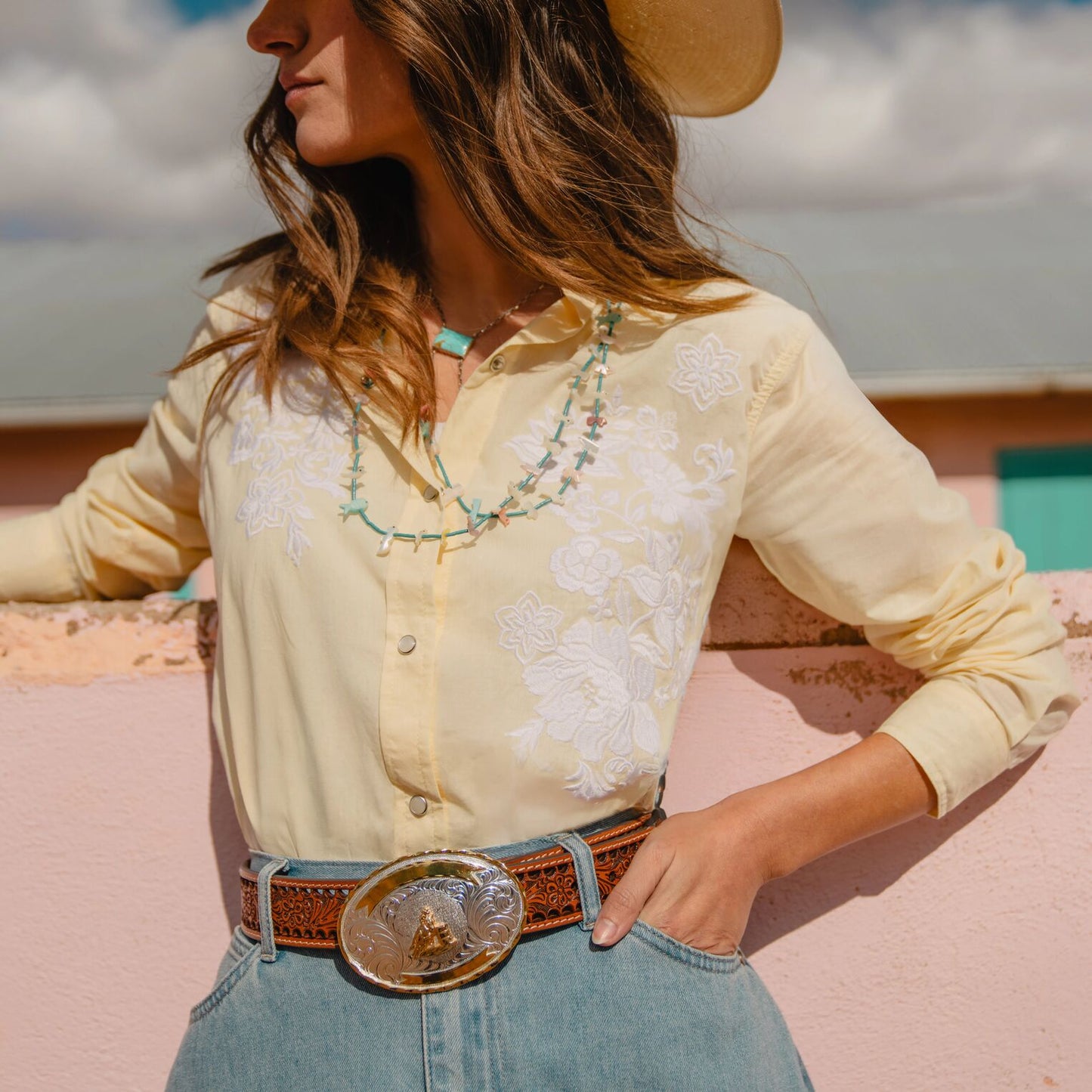 Embroidered Western Shirt Women