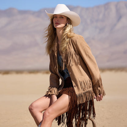 Fringe Suede Jacket Women