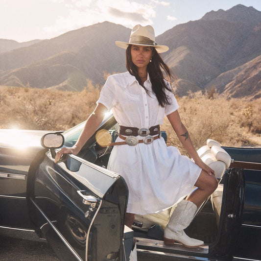 White Linen Shirt Dress Women