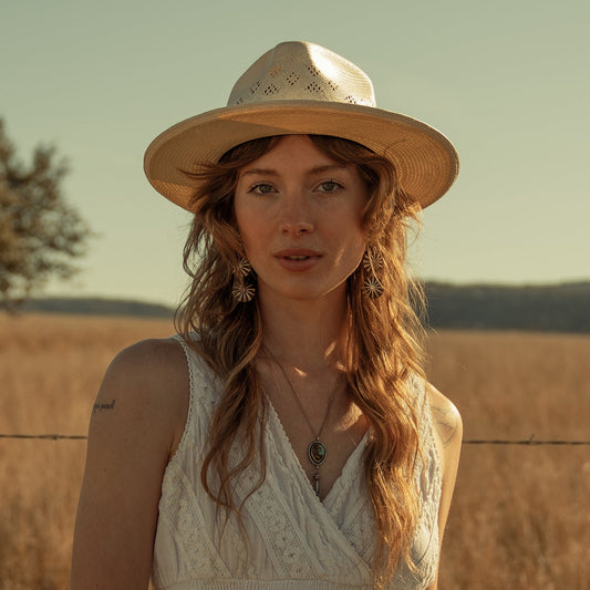 Andromeda Vented Straw Fedora