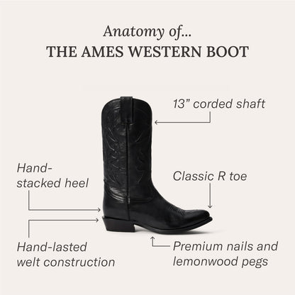 Ames Corded & Burnished Leather Boot Men